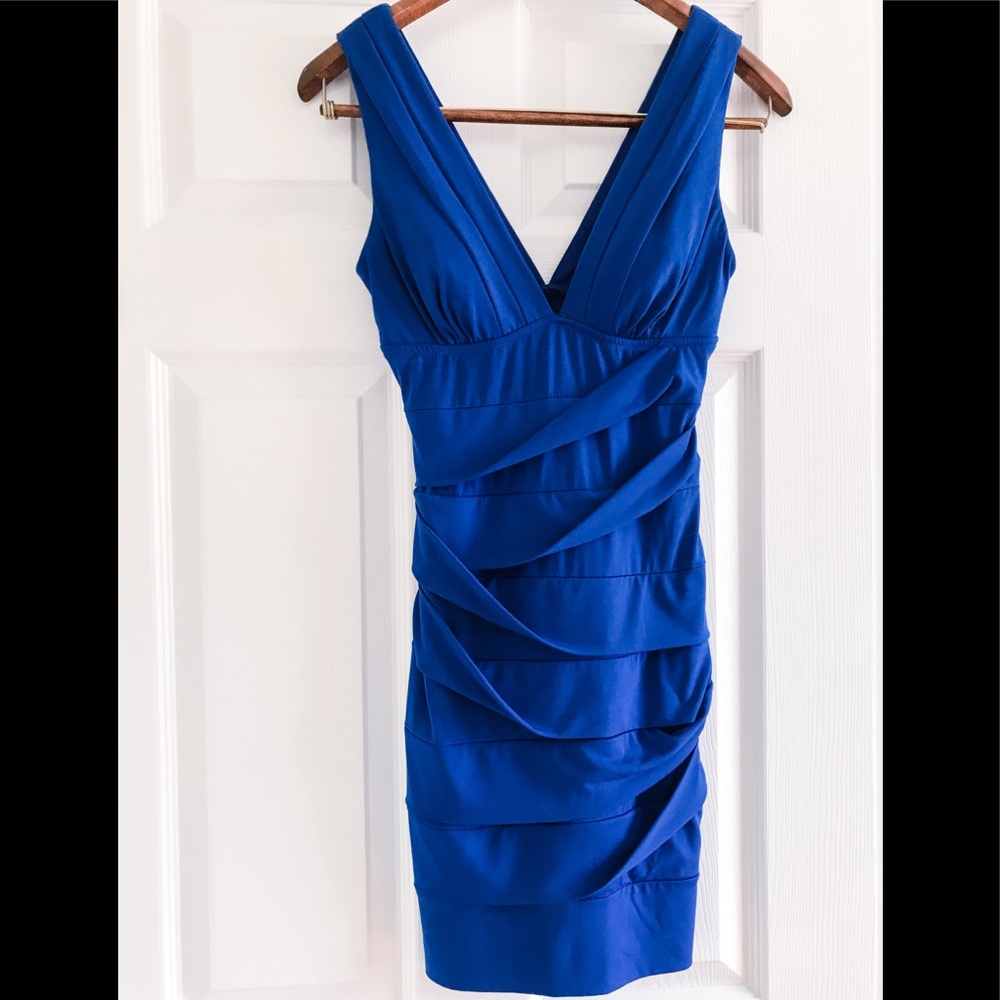 Blue bodycon dress